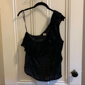 Britt Ryan Velvet One Shoulder Top